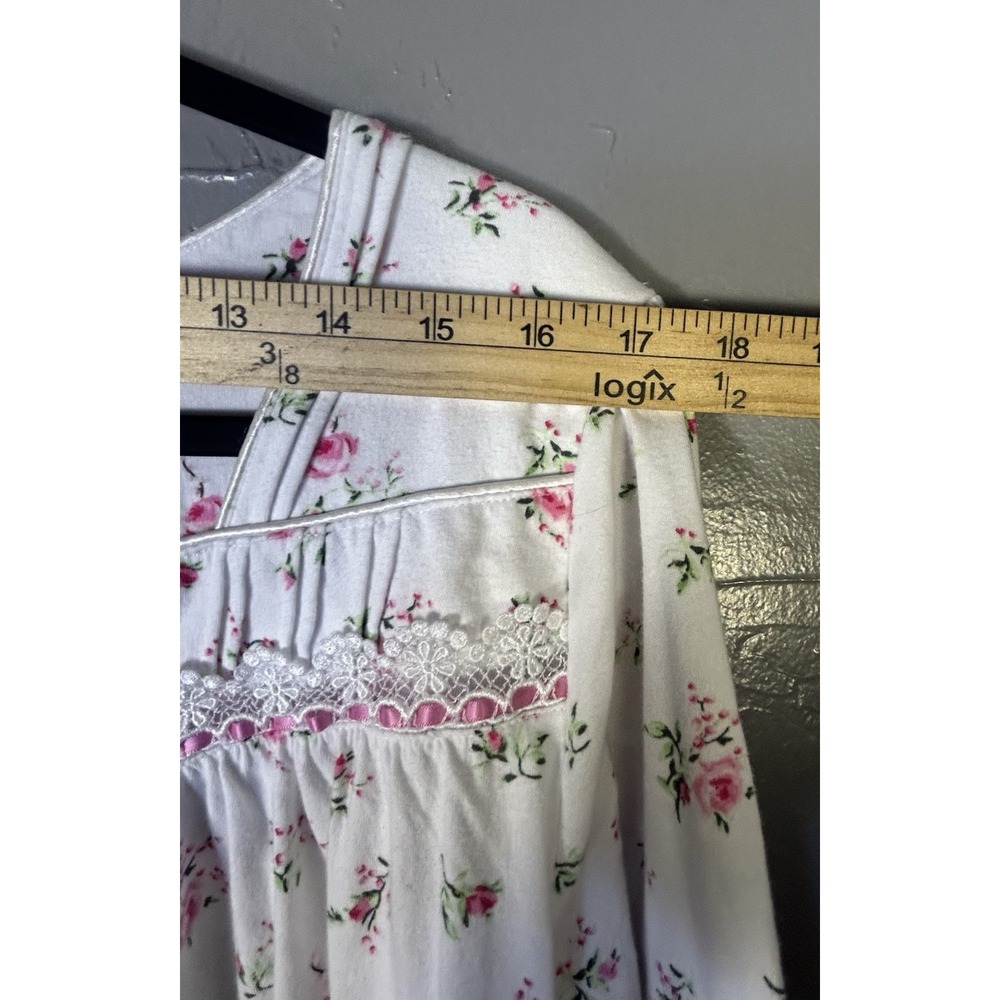 Eileen West rose bouquet nightgown  delicate floral Pattern XL 100% Cotton - Picture 8 of 10